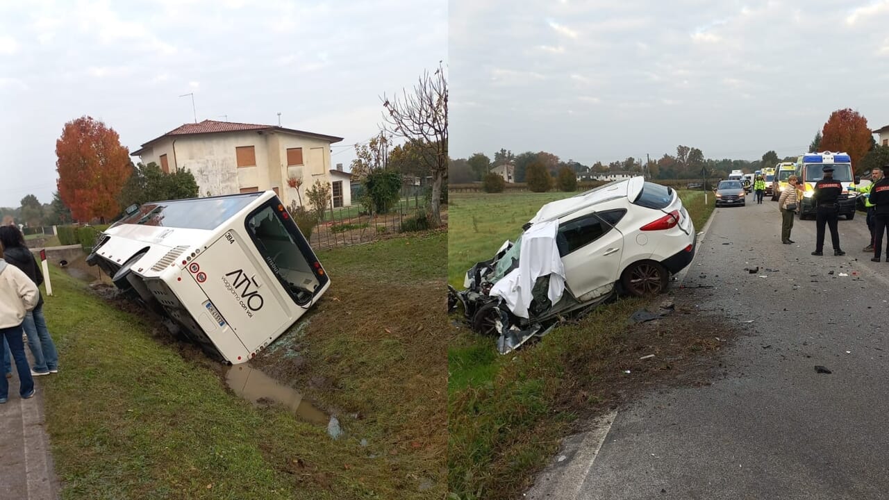 muore l'automobilista, studenti sotto choc