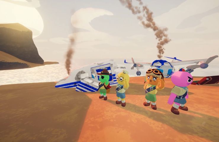 screenshot di peak con quattro giocatori su una spiaggia