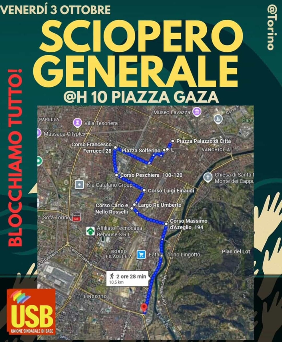 Percorso corteo dei sincati che parte dalle 10 dal Comune-2