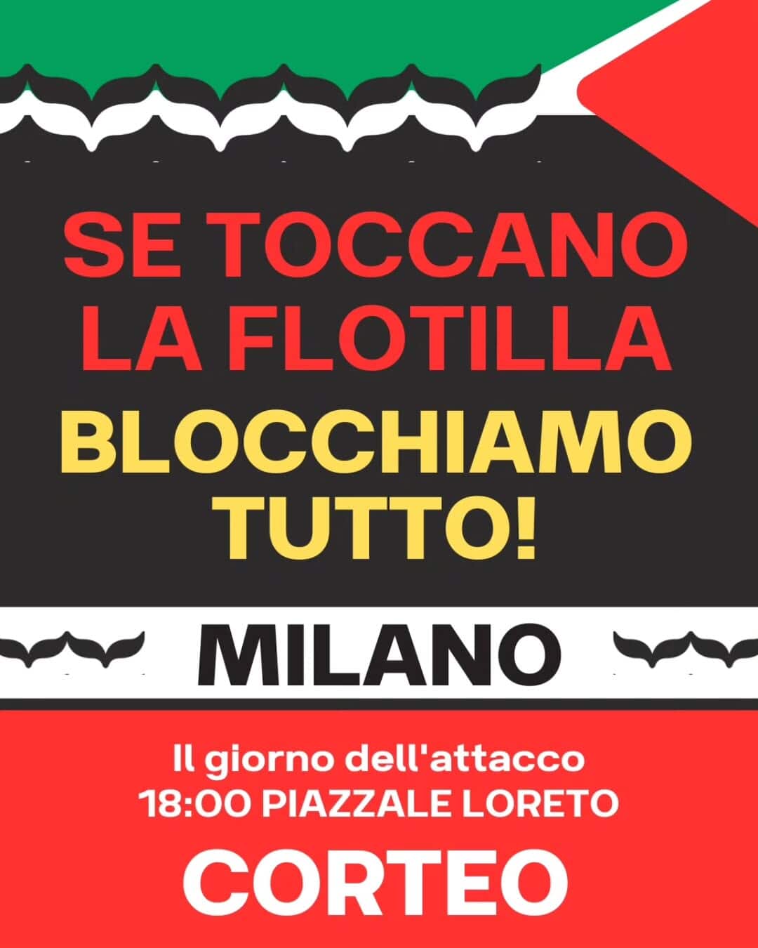 Protesta a Milano per la Flotilla