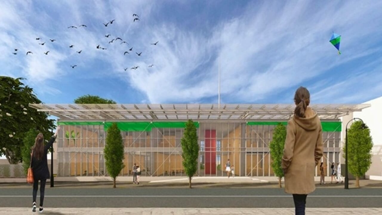 il rendering del nuovo "Laboratorio di quartiere" firmato dall'archistar