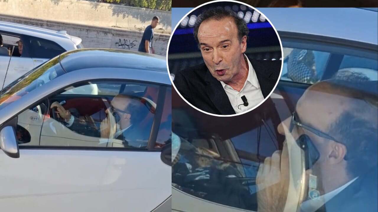 Roberto Benigni al volante snobba i fan (e usa il cellulare): il video è virale