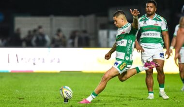 Rugby, un drop di Smith all'ultimo minuto regala il successo al Benetton