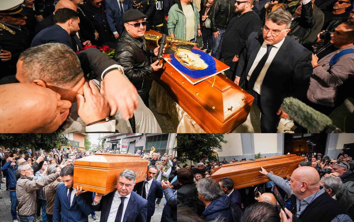 James Senese, folla ai funerali a Miano del sassofonista di Pino Daniele. FOTO