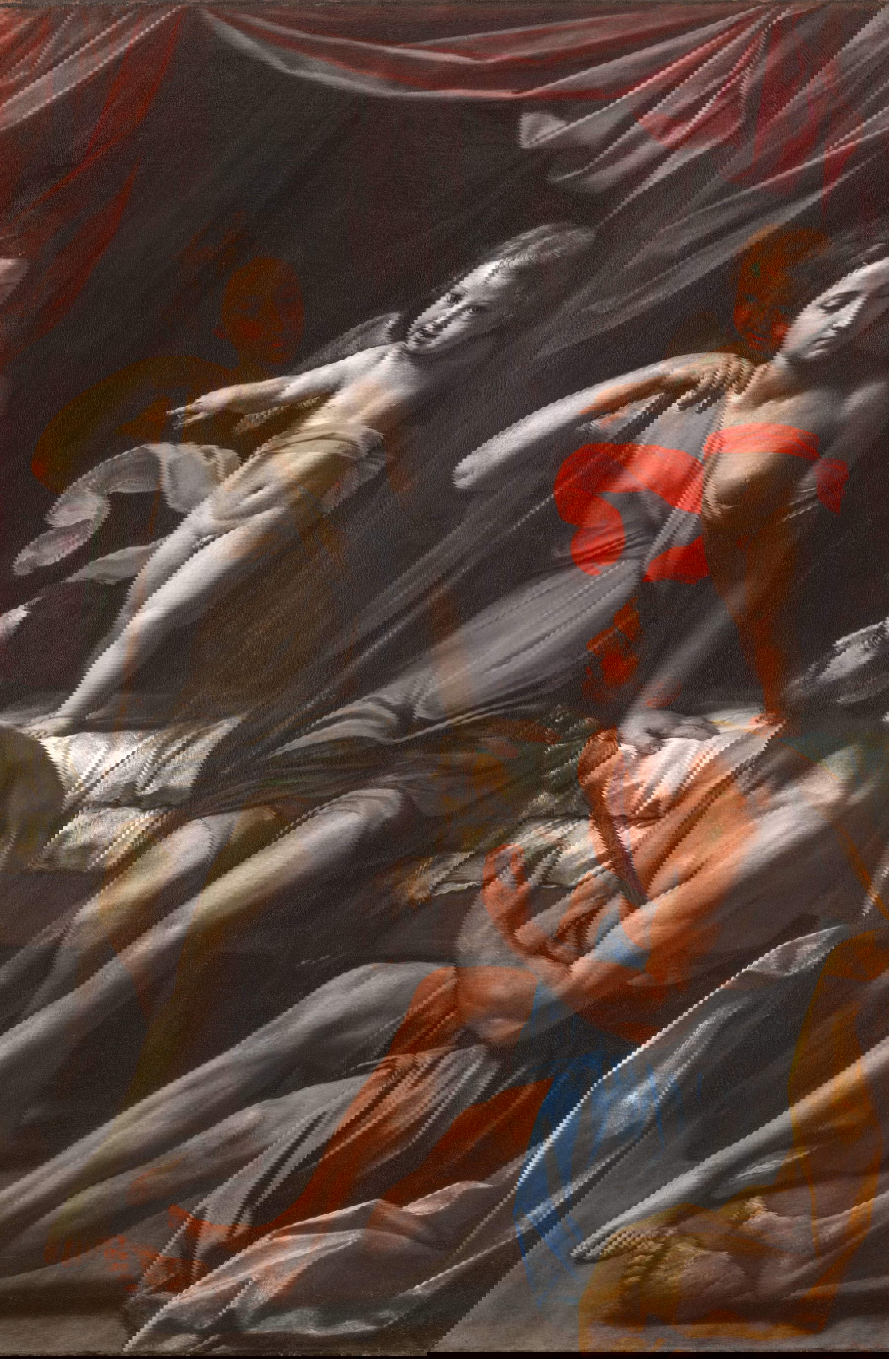 Simone Cantarini, Ercole e Iole (1642-1646; olio su tela, 182 × 120 cm; Collezione privata)