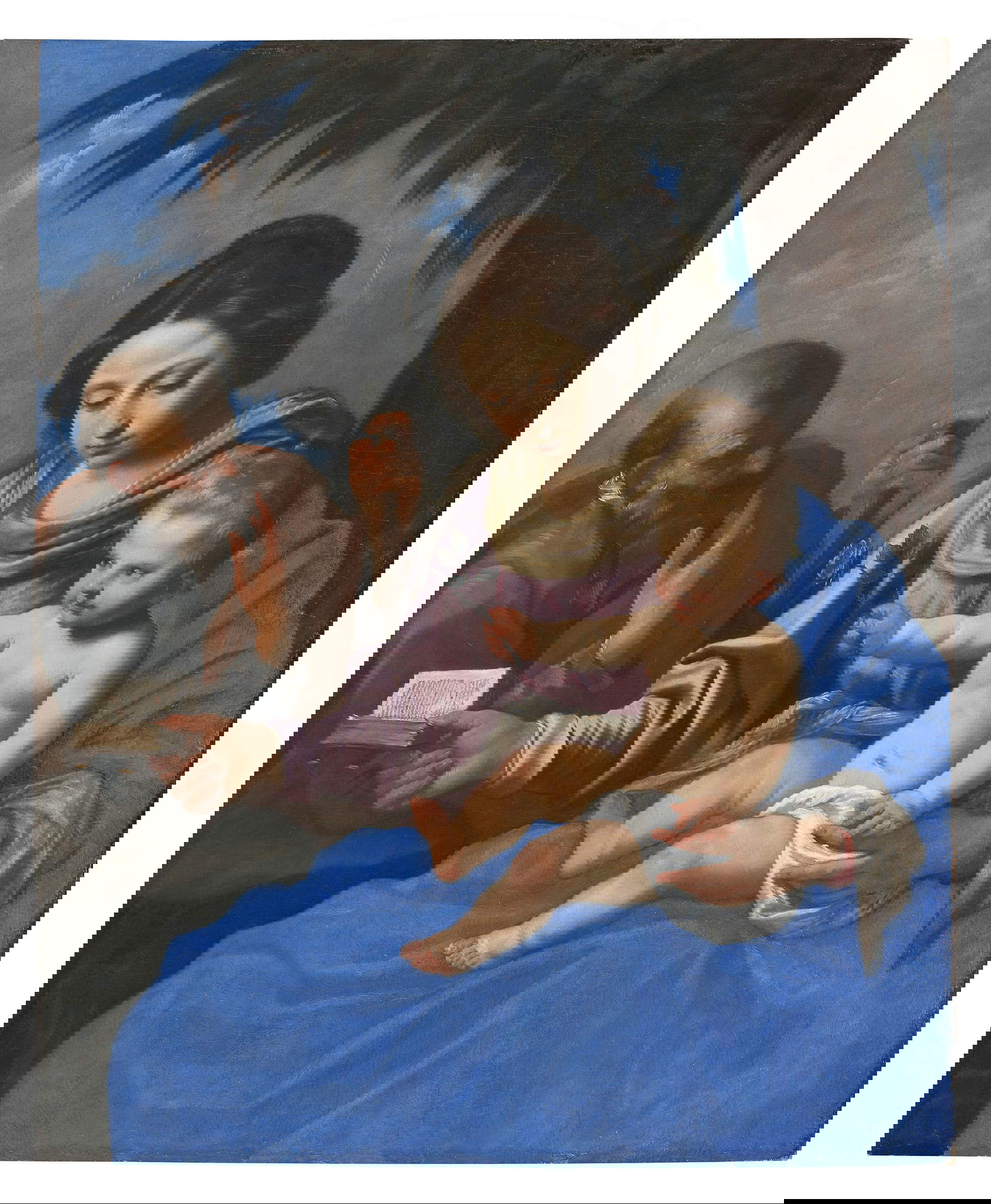 Simone Cantarini, Sacra Famiglia (1640-1642 circa; olio su tela, 51 × 60 cm; Roma, Gallerie Nazionali di Arte Antica, Galleria Corsini, inv. 520)