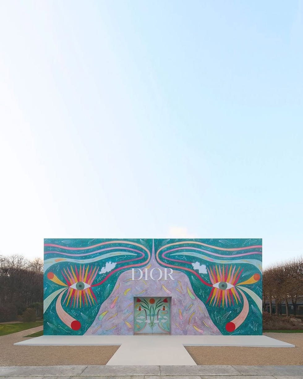 artistic facade featuring the logo of dior