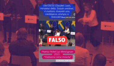 La ministra svedese Elisabet Lann non è "caduta come una mosca" a causa del vaccino