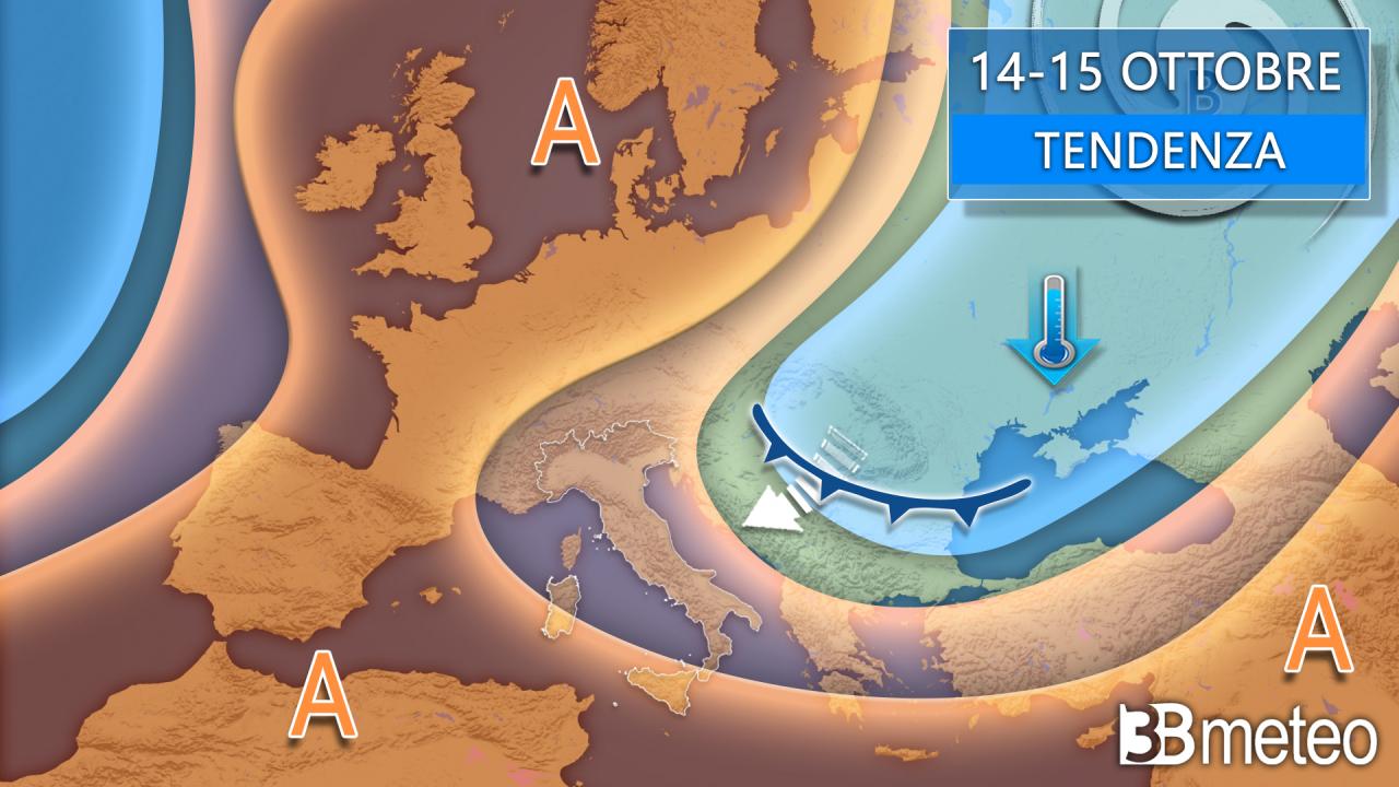 Tendenza meteo 14-15 ottobre