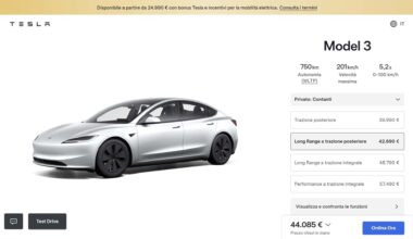 Tesla taglia il prezzo della Model 3 Long Range, che accede agli incentivi