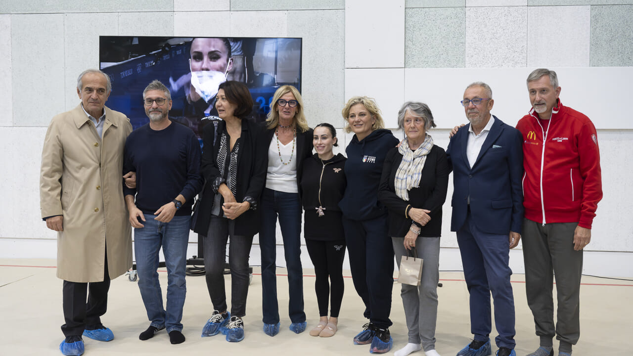 Vanessa Ferrari a Forlì nella rinnovata palestra di Ginnastica Artistica