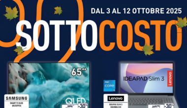 Volantino Unieuro al 12 ottobre 2025: scopri Sottocosto Samsung, Dyson e Apple
