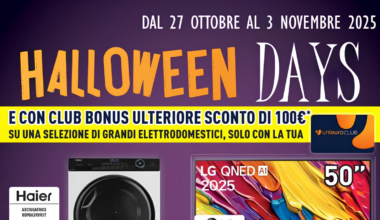 Volantino Unieuro al 3 novembre 2025: scopri le offerte Samsung, LG e Haier