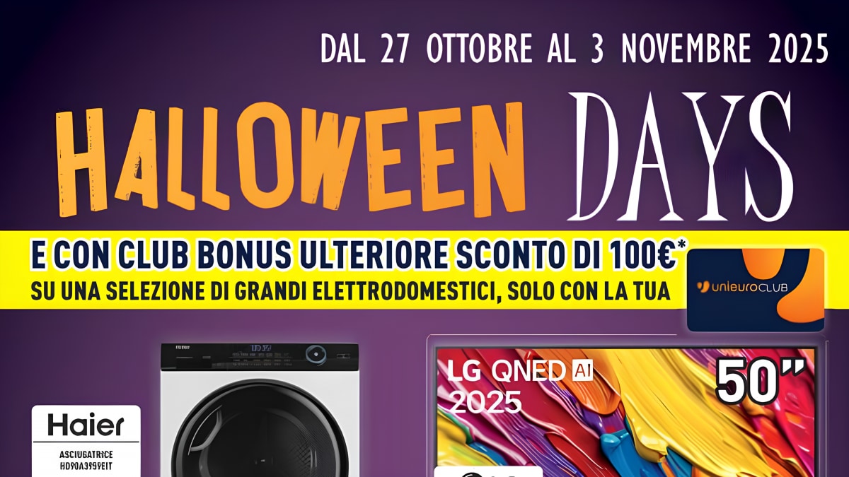 Volantino Unieuro al 3 novembre 2025: scopri le offerte Samsung, LG e Haier