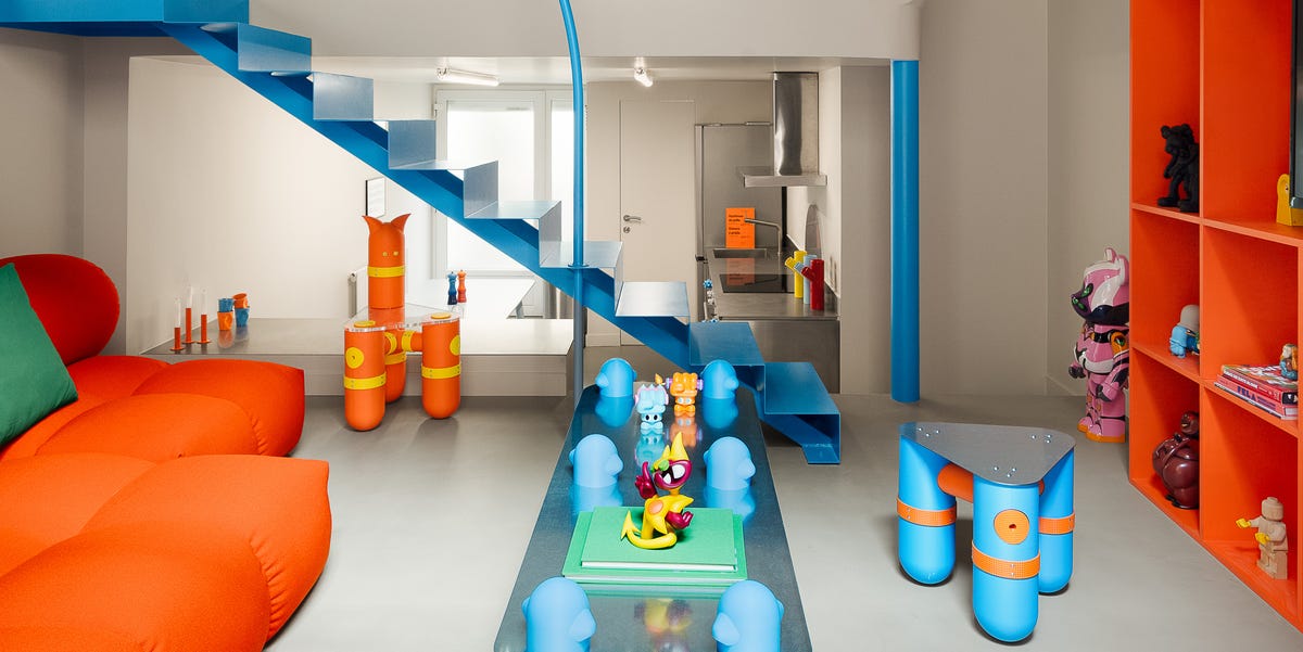 Una mini-casa di 45 mq coloratissima