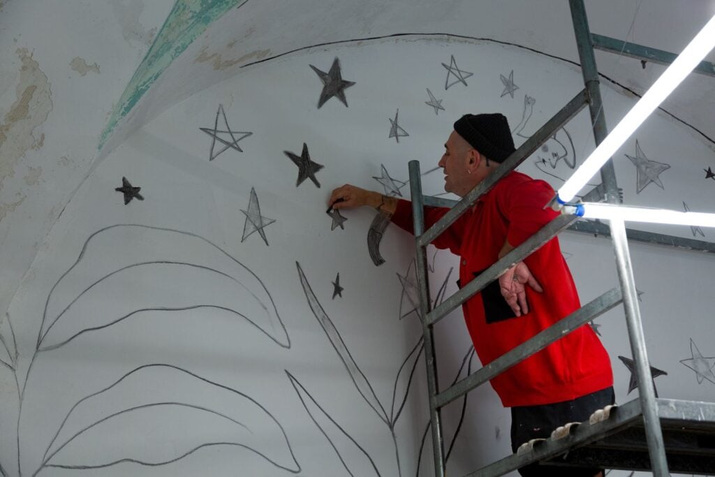 Thomas Berra a Thalassa Gallery. Ph: Davide Faggiano