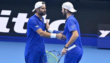 Bolelli/Vavassori – Heliovaara/Patten 3-4 (con break) in semifinale di doppio, Atp Finals in diretta