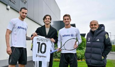 Musetti alla Continassa dopo le Atp Finals: visita alla Juventus