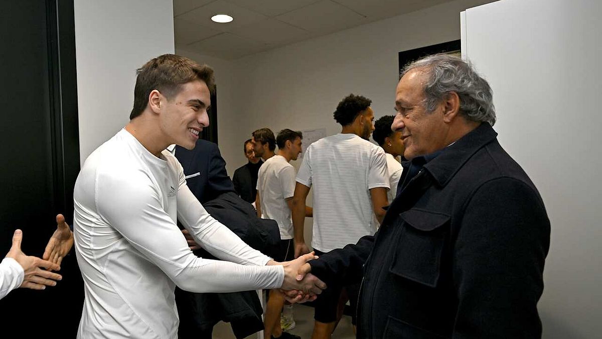 i campioni del mondo 1985 in visita alla Continassa 