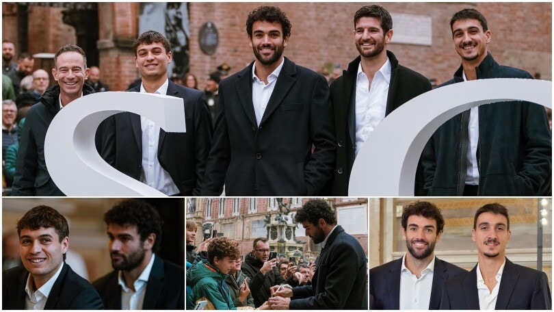 Sinner show, che festa in campo con Laila e il cane Snoopy!