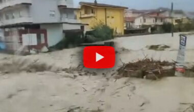 Cropani Marina (CZ), violento nubifragio scarica oltre 150 mm di pioggia, fiumi esondati; il Video