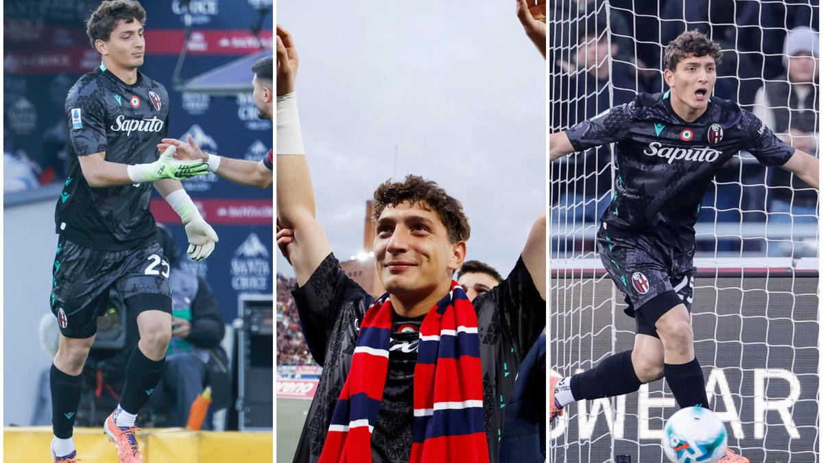 Il magico pomeriggio di Massimo Pessina. Lacrime per il 17enne portiere del Bologna che tocca il cielo con un dito