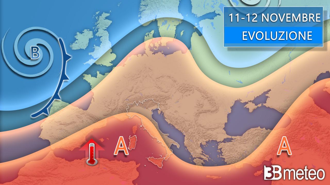 Arriva l'estate di San Martino con sole quasi per tutti e clima molto mite. Ecco quanto durerà. « 3B Meteo