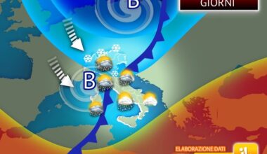 nei Prossimi Giorni irruzione invernale con tanta Pioggia e anche Neve, i dettagli per la Settimana
