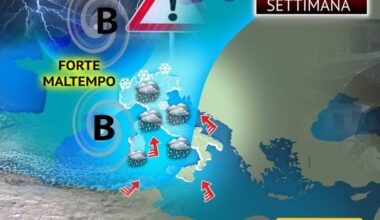 Prossima Settimana, avvio Invernale con piogge e nevicate, gli aggiornamenti
