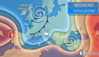 Weekend con nuova perturbazione atlantica, tornano pioggia, neve e vento. La previsione « 3B Meteo