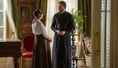 Maria e Padre Samuel in una scena de La Promessa