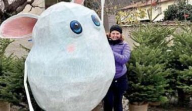 Una scultura nel Natale brissinese: alta due metri - tre con il palloncino dà un volto reale a Oops - Bressanone