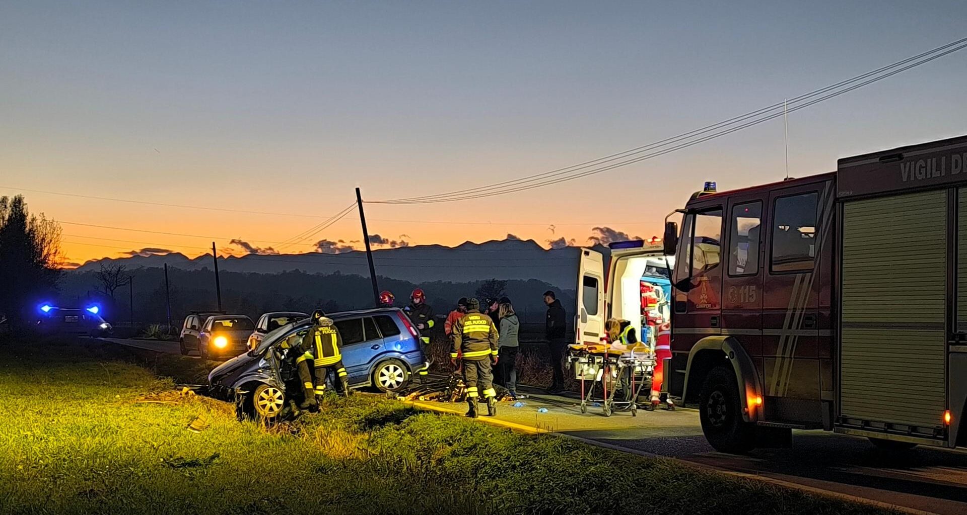 Incidente stradale a Rivarolo Canavese in via Rivarossa: due morti  