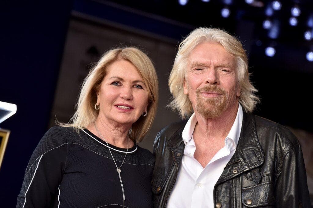 Richard Branson insieme alla moglie Joan