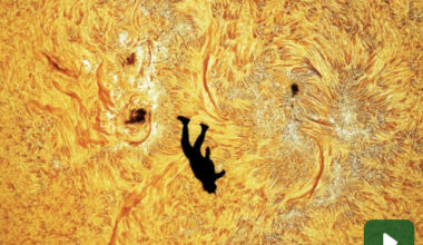 Un paracadutista vola davanti al Sole, la foto lascia senza parole