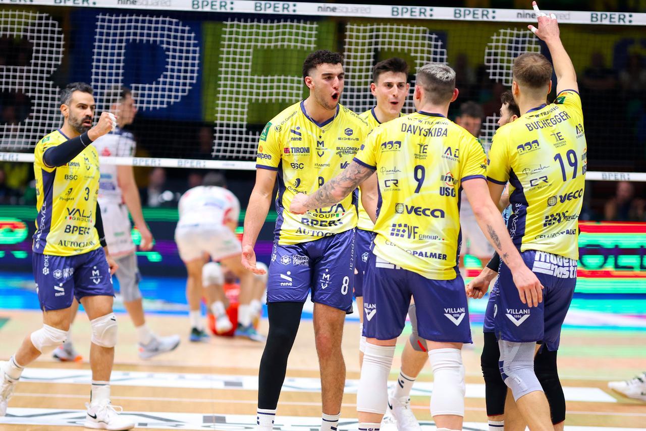 Risultati Superlega pallavolo: Modena vince 3-1 contro Grottazzolina