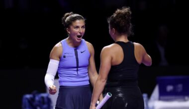 Paolini ed Errani vincono l'esordio in doppio alle Wta Finals, battute Schuurs-Muhammad 6-3, 6-3