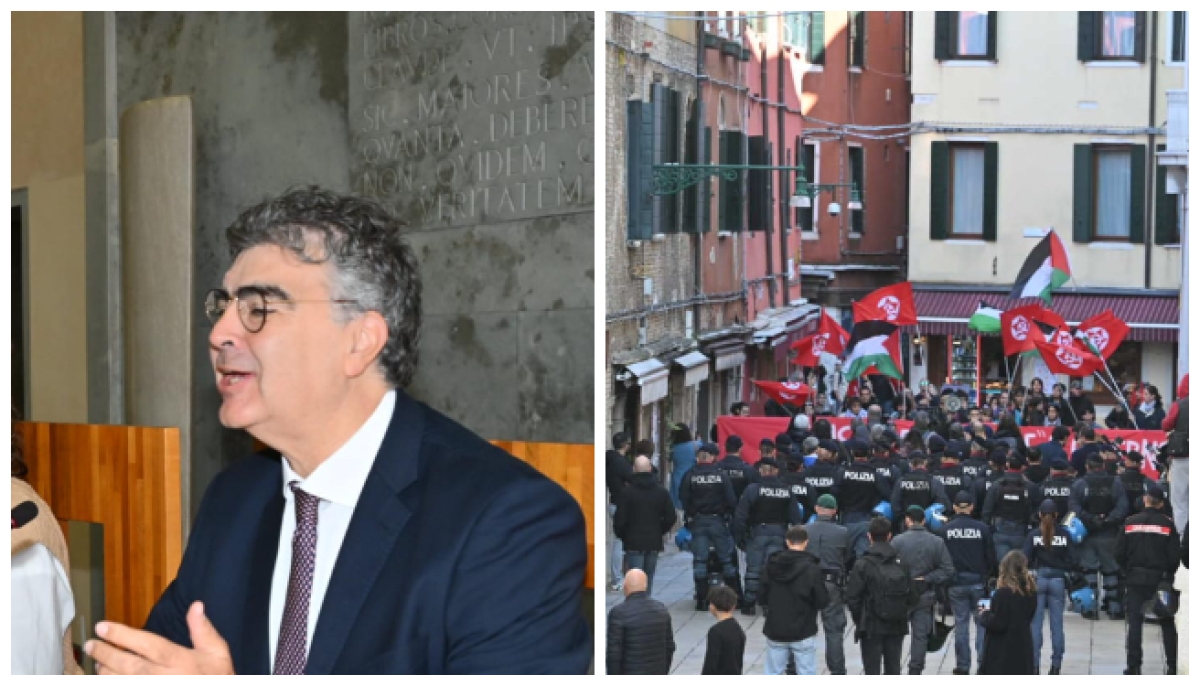 Venezia, Emanuele Fiano torna a Ca' Foscari (blindata) dopo le contestazioni: «Chi impone il silenzio uccide la pace. A Gaza massacri ma non è genocidio»
