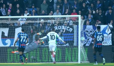Crisi Atalanta, il Sassuolo vince 3-0 con doppietta di Berardi e gol di Pinamonti. Fischi a fine partita