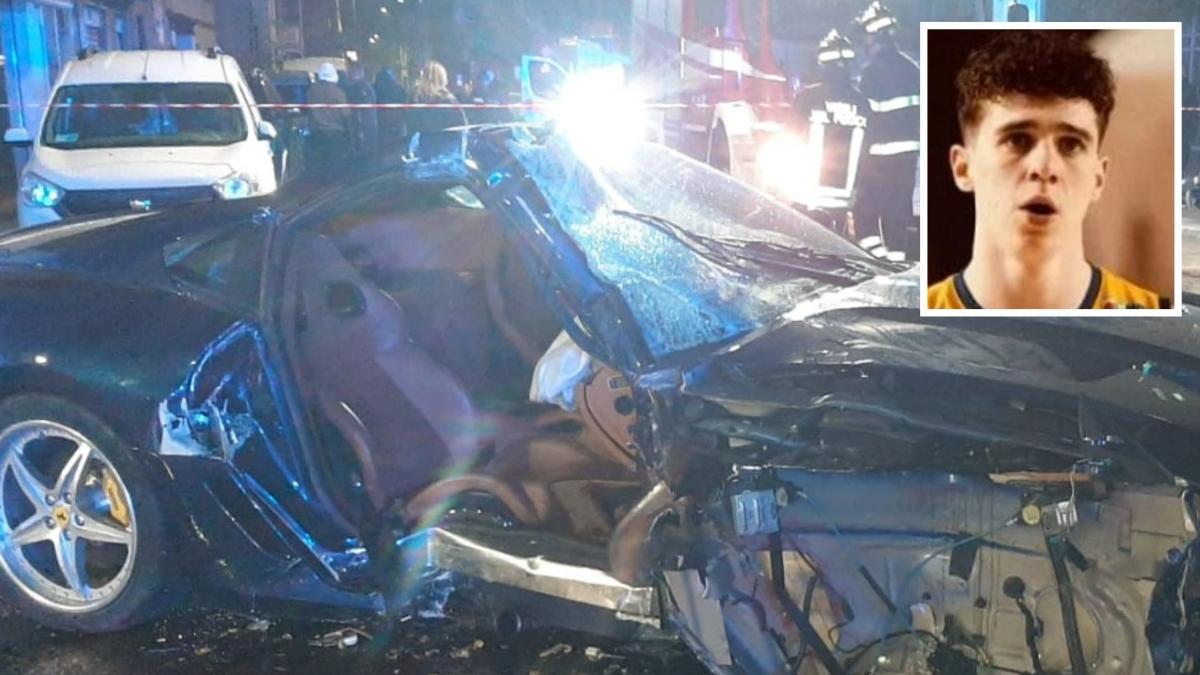 Matteo Bettanti perde il controllo della Ferrari e finisce contro un muro a Vigevano: il cestista 21enne è gravissimo
