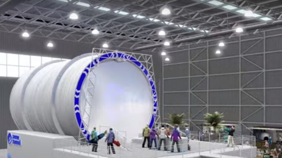 Come criceti nella ruota: così si potrà sciare tutto l'anno nello snowtunnel, l'enorme pista girevole che sfida il riscaldamento globale