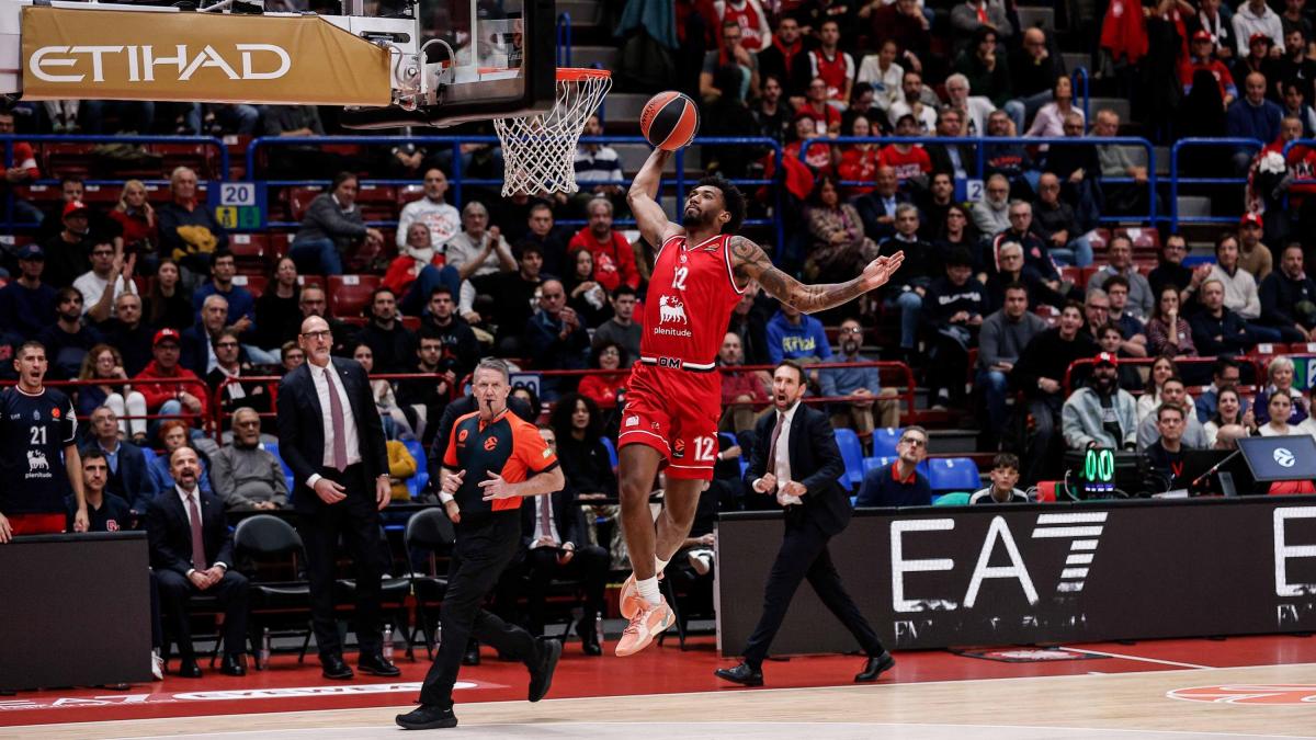 Eurolega: Milano vince contro l'Asvel con 23 punti di Brooks