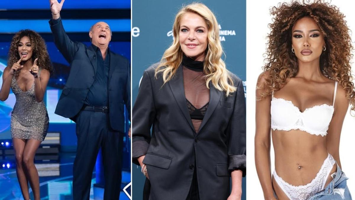 Claudia Gerini su Samira Lui: "È che in tv vorrei più valletti maschi"