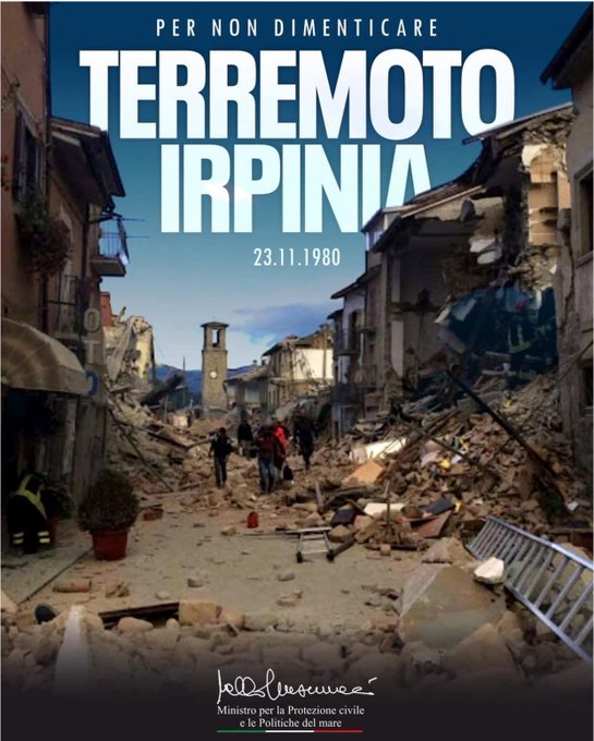 La gaffe social di Musumeci: ricorda il terremoto dell'Irpinia, ma pubblica la foto di Amatrice