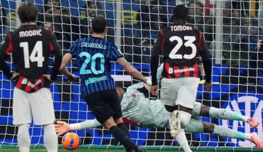 Rigore sbagliato da Calhanoglu nel derby contro il Milan: la coincidenza con il Napoli
