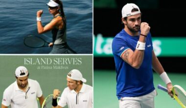 Maldive, Berrettini e le lezioni di tennis dei campioni