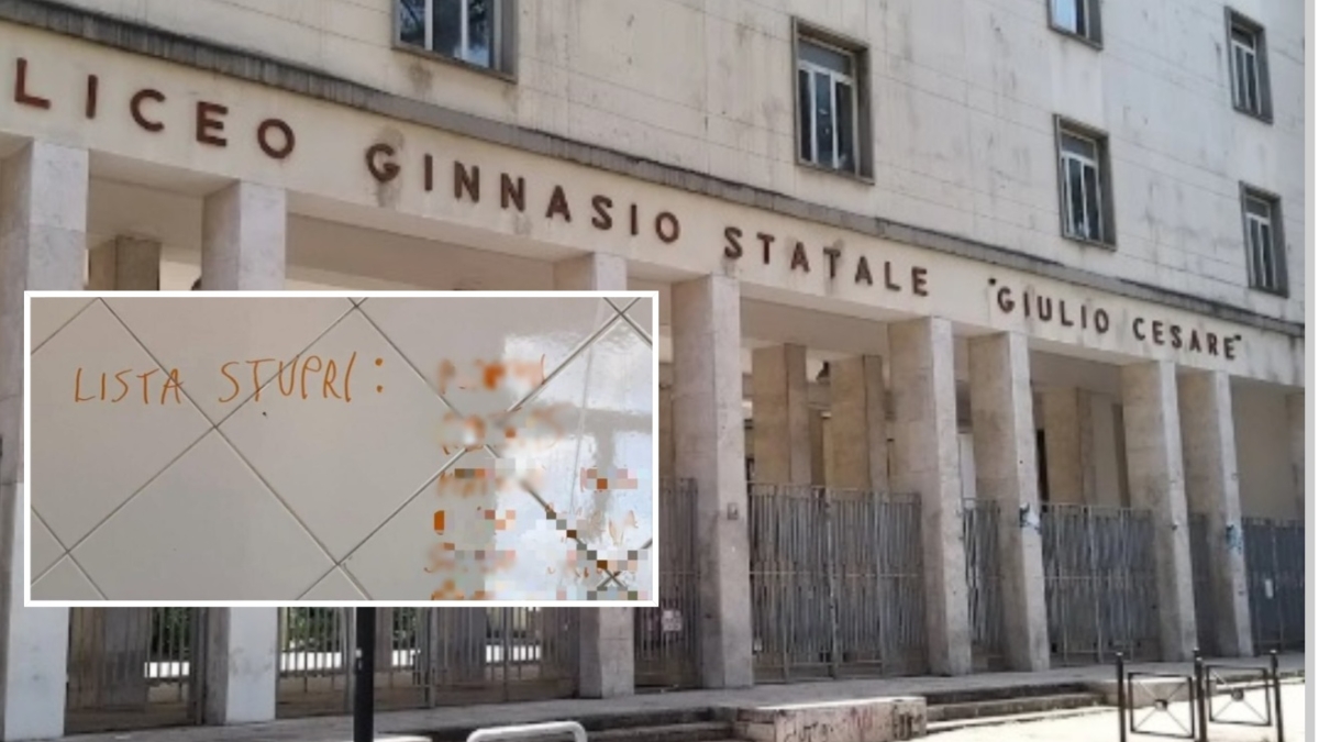 «Lista stupri», al liceo Giulio Cesare di Roma scritta choc. A fianco nove nomi di ragazze. Il ministro Valditara: «Sanzionare duramente»