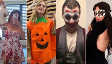 Elisabetta Canalis doppio travestimento (9), Michelle Hunziker dark lady (8), Chiara Ferragni zucca sciatta (5), Zlatan Joker (7)