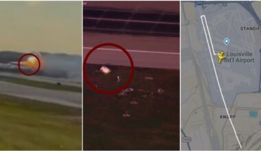 il motore in fiamme si stacca a 340 km/h durante il decollo