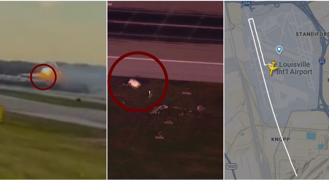 il motore in fiamme si stacca a 340 km/h durante il decollo